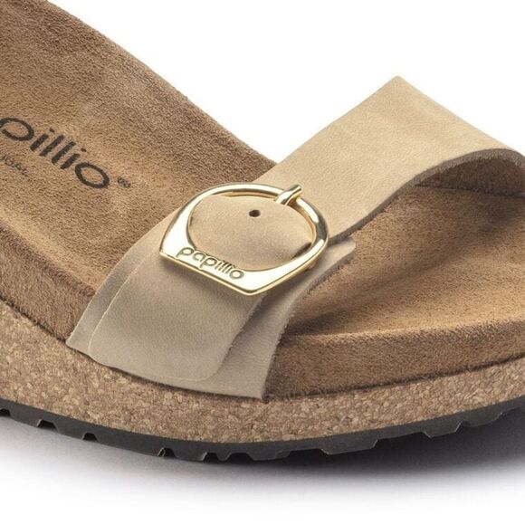 Birkenstock SOLEY Sandcastle nubuck Wedge Sandal women’s size 6 new - Picture 2 of 10